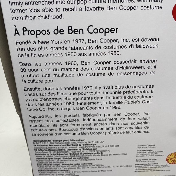 Ben Cooper Gremlins GIZMO Halloween Costume Top & Mask Adult Rubies Open Box - Picture 11 of 12